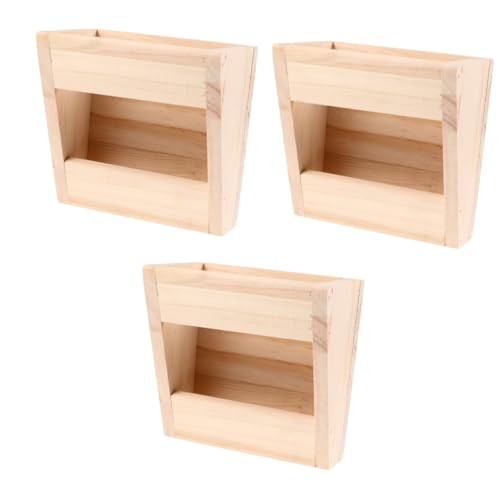 3pcs heu dispenser for guinea pigs heu for guinea pigs feeder Grass Stand rack chinchilla bin feeder feeder grass bowl feeder rack wood wooden rabbit automatic von minkissy