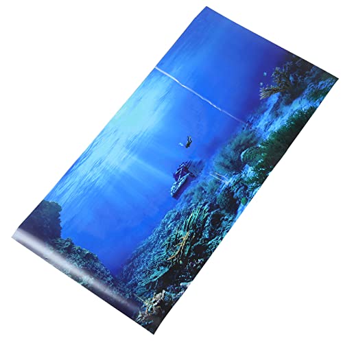 3st Aquarium Hintergrundpapier Aquarium-dekor-hintergrund Hintergrund Des Unterwasseraquariums Unter Meereshintergrund Aquarienbildverzierung Reptichip Aufkleber 3d Entfernbar von minkissy