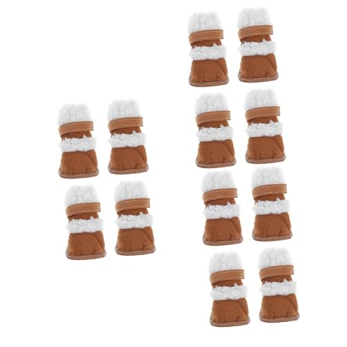 6 Paare Schneestiefel Für Haustiere Hundeschuhe Haustierschuhe Haustier Kurze Stiefel Welpenstiefel Hundestiefel Anti-rutsch-schuhe Für Haustiere Sherpa Chihuahua Winter von minkissy