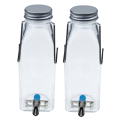 minkissy 1 Satz Hängender Wasserspender Käfig-Kaninchen-Flasche Käfighasentränke Wasserspender Für Haustiere Wasserspender Für Kaninchen Wasserflasche Rostfreier Stahl Auslaufsicher von minkissy