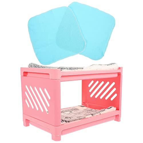 minkissy 1 Satz Hamsterbett Hamster-Hängematte Haustierzubehör Hasenspielzeug Spielzeuge bequemes Hasenbett bequemes Chinchillabett abnehmbar Meerschweinchen Kaninchen liefert Käfig Plüsch von minkissy