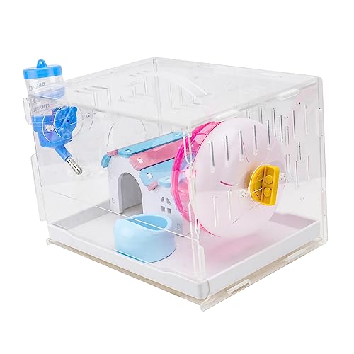 minkissy 1 Satz Hamsterhauskäfig Futterkäfig für Hamster transparenter Hamsterkäfig Haustier Spielzeuge Einlagiger Hamsterkäfig Villenkäfig für Hamster einzelne Schicht Zubehör Tablett Yak von minkissy