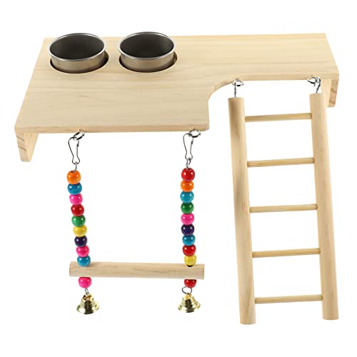 minkissy 1 Satz Papagei Kauspielzeug Sittich Spielhalle Vogel Kletterleiter Nymphensittich Trainingsschaukel Vogelspielständer Sittich Plattform Rostfreier Stahl Hamster Wellensittich von minkissy