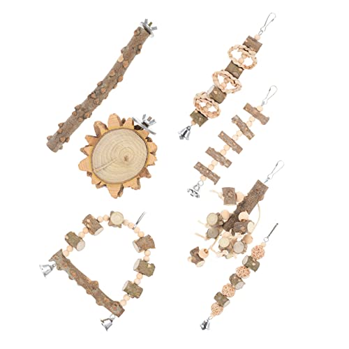 minkissy 1 Satz Papageienklauenstock Zubehör für Vogelkäfige kleines Vogelspielzeug Hamster Spielzeuge Spielset aus Holz Vogelspielzeug aus Holz Vogelkäfig Spielzeug natürlich Pfeffer Holz von minkissy