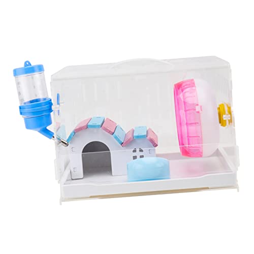 minkissy 1 Set Hamsterhaus Käfig Zwerghamster Kunststoff Rattenhaus Kleiner Hamster Schlafkäfig Meerschweinchen Chinchilla Hamsterkäfig Kunststoff Zwergmäuse Käfig Produkt Einlagiger Chinchilla-Käfig von minkissy