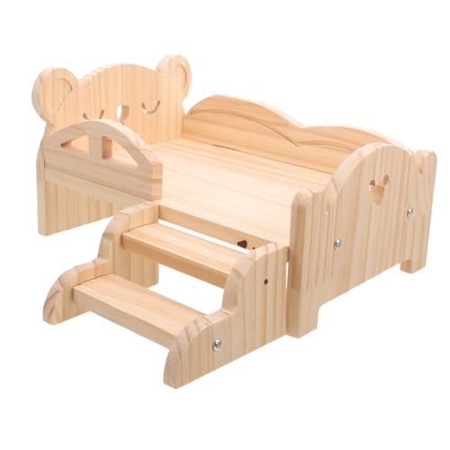 minkissy 1 Set Hamsterhaus Kammer Zwerghamsterhaus Kleintier Versteck Dekoratives Hamsternest Hamster Spielplatz Holz Hamster Versteck Ratte Klettern Hütte Holz Abnehmbares Haustierhaus von minkissy