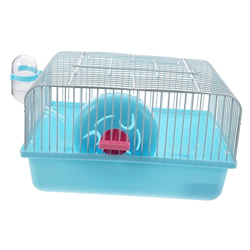 minkissy 1 Set Hamsterkäfig Kleintier Home Hamster Haus Haustier Ratte Käfig Hamster Wasser Feeder Hamster Rad für Käfig Haustier Liefert Hamster Tragetasche Kunststoff Reise Igel Guinea von minkissy