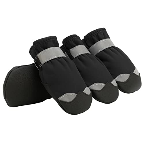 minkissy 1 Set Haustier wasserdichte Schuhe Hund Regen Stiefel Anti-Rutsch-Sohle Hund Haustier Anti-Rutsch-Sohle Hund Schuhe Rutschfeste Haustier Booties Welpen Anti-Rutsch-Sohle Schuhe für Hunde von minkissy