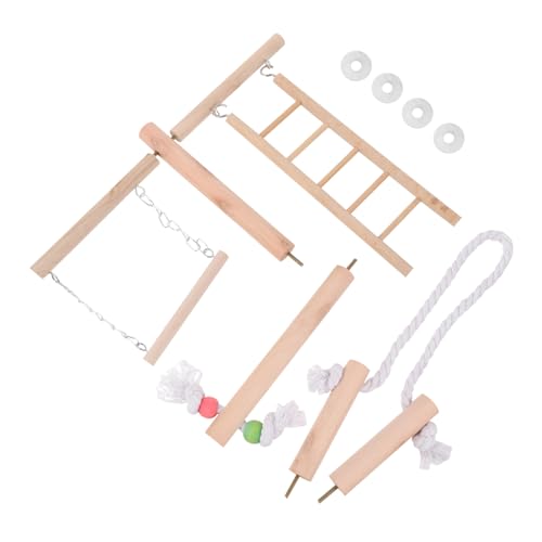 minkissy 1 Set Papageienschaukel Vogel Pädagogisches Spielzeug Sittich Schaukel für Käfig Spielzeug für Vögel Schaukel Halterungen Haustier Papagei Leiter Sitzstange Spielzeug Kauspielzeug Papagei zum von minkissy