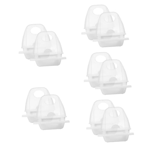 minkissy 10 Pcs bird food box hanging feeder bowl Parrot food bowl dispenser parrot water feeder bottles sittich feeder plastic to go containers bird houses feeding supplies white indoor von minkissy