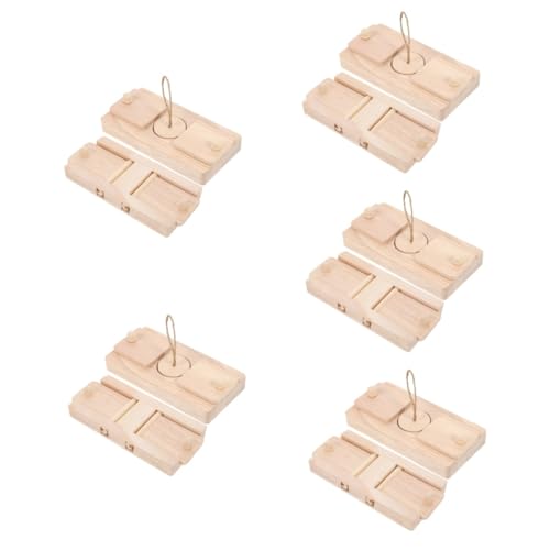 minkissy 10 STK Hamster Spielzeug zur Nahrungssuche Kaninchenspielzeug Kaninchen Leckerbissen für Hasen Spielset aus Holz Spielzeuge Tierkäfig Holzspielzeug Hamsterkäfig-Layout-Ornament von minkissy