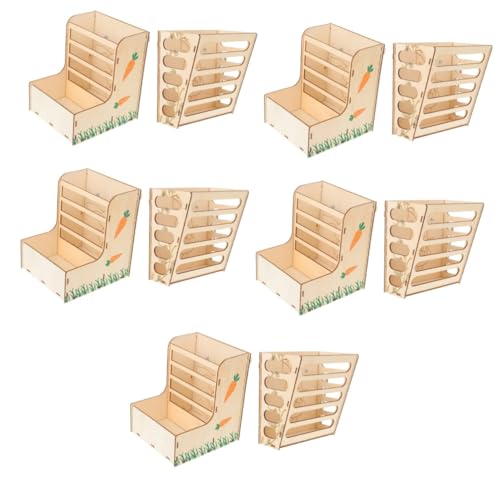 minkissy 10 STK Hasengrasständer Meerschweinchen Käfig Kaninchengras Hölzern Doppelter Zweck von minkissy