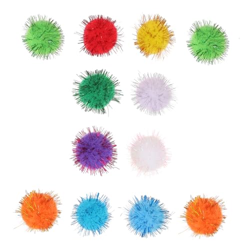 minkissy 100St Katzenspielzeugball Beißspielzeug für Hunde Bälle Plüschkatzenspielzeug Kauspielzeug Spielzeuge Kätzchen Plüschbälle Spielzeug Katzenspielzeugbälle Haustier Katzenkratzer von minkissy