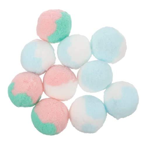 minkissy 10pcs cat Plush Toy Ball Kitten Wand Pompon Ball Toy Stuffed Toys plushes cat Teaser Furry Ball cat Toy Teaser Wand Toy Cat Treat Ball Kitten Toys cat Plush Ball Plush cat von minkissy