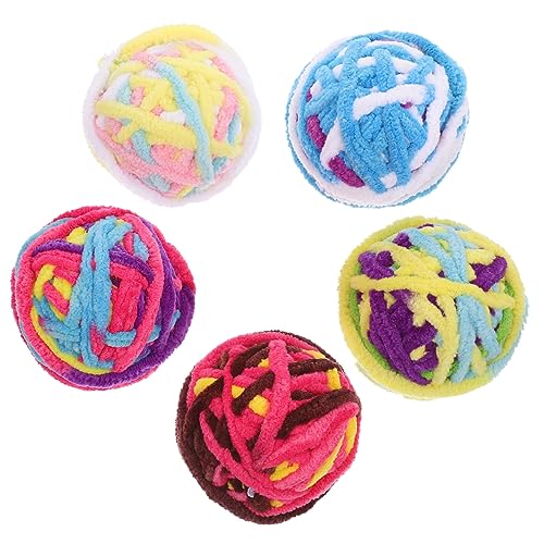 minkissy 10pcs cat toy ball cat balls cat fuzzy bell balls rolling cat toy kitten plush balls cat scratch toy cat hideaway kitten toy catnip toy indoor cat playthings yarn bell cat hairy von minkissy