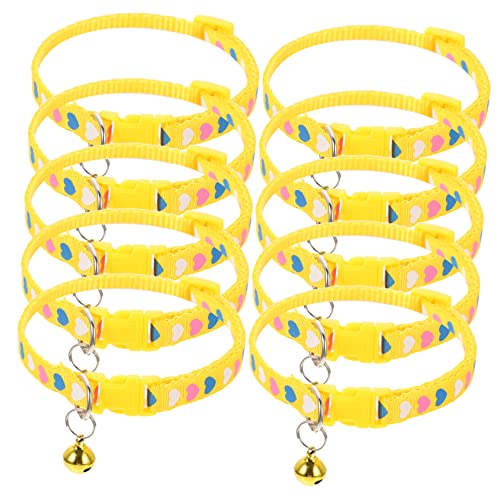 minkissy 10st Haustierhalsband Verstellbares Welpenhalsband Dekoratives Hundehalsband Haustier-kätzchen-Halsband Haustier Hundehalsband Zartes Hundehalsband Tragbar Hundebedarf Pp von minkissy