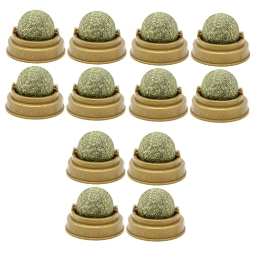 minkissy 12 Pcs Katze Biss Zähne Reinigung Spielzeug Katze Entfernung Hairball Spielzeug Katze Leckerlis Mint Katze Lecken Katzenminze interaktive Katze Spielzeug Kätzchen Zahnen Spielzeug Haustier zu von minkissy