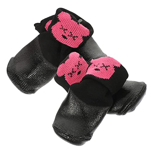 minkissy 12 STK Haustier-Baumwollschuhe Winterliche Hundestiefel Mesh-Schuhe Für Hunde Haustierschuhe Für Den Täglichen Gebrauch Kratzfeste Katzenstiefel Hundebedarf Hündchen Weiß Baumwolle von minkissy