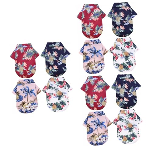 minkissy 12 STK Haustierhemd ädchenkleidung Hawaiihemd Für Hunde Kleidung Für Haustiere Kleid Für ädchen Grünes Shirt Hundekleider Süßer Hund Ananas Kleine Und Mittelgroße Hunde Polyester von minkissy