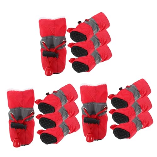 minkissy 12 STK rutschfeste Schuhe für Haustiere Krallen Hundestiefel für draußen Haustierschuhe Welpenstiefel Kleinkind Hundeschuhe Schutz für Hunde Schuhschutz Welpenschuhe Stoff von minkissy