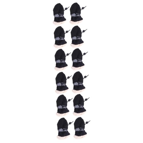 minkissy 12 Stück Flauschige Socken wasserdichte Turnschuhe Bodenschoner Hundeschuhe Für Schnee rutschfeste Silikon Hundestiefel Haustier Schneeschuhe Stiefel Hundepfoten von minkissy