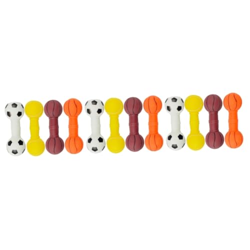minkissy 12 pcs dog toy dogs small dog squeaker puppy supplies tiny sneakers toy teething toys for puppies dog crinkle toys puppy teething molars dog ball toy spherical dog bite Vinyl von minkissy