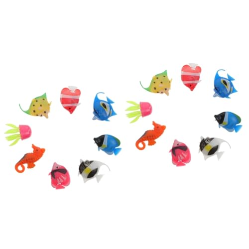 minkissy 16 Aquarium Dekoration künstliches Fischmodell lebensechtes Fischmodell Plastik Fische plastikfische Spielzeug Dekorationen für Aquarien Mini- - von minkissy