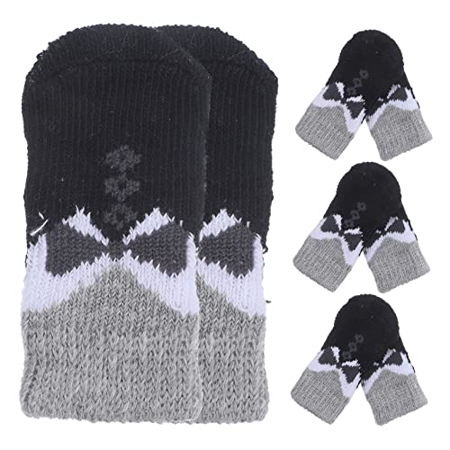 minkissy 16 STK Haustier Socken rutschfeste Welpenschuhe Warme Haustiersocken Hundesocken Stricken Socken Für Den Winter Socken Für Haustier Katzenschuhe Die Katze Polyester Pfote von minkissy