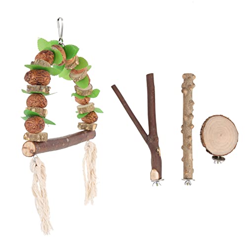 minkissy 16 STK Vogel stehende Stange Papagei Spielzeug für Sittiche Spielset aus Holz Spielzeuge Übungsplattform für Sittiche Zubehör für Vogelkäfige aus Holz hölzern die Schaukel Xuanfeng von minkissy