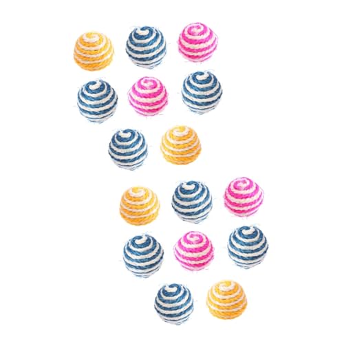 minkissy 16 pcs Cat Ball Pet Bite Resistance Toy Cat Squeaky Toy cat playthings Pet Balls Toy teaser toy for cat Pet Scratcher teething toy kitten toys cat rope balls the cat puppy minkissy 16 pcs Cat Ball Pet Bite Resistance Toy Cat Squeaky Toy cat playthings Pet Balls Toy teaser toy for cat Pet Scratcher teething toy kitten toys cat rope balls the cat puppy von minkissy