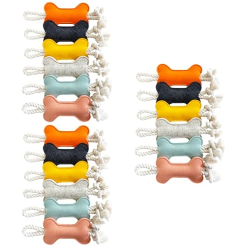 minkissy 18 pcs Teething Toys birthday dog squaeky pet toys dog molar toy chewing toys for puppies dog birthday cake dog teething bone stuffed bone toy Dog Toy Pet dog cleaning stick fabric von minkissy