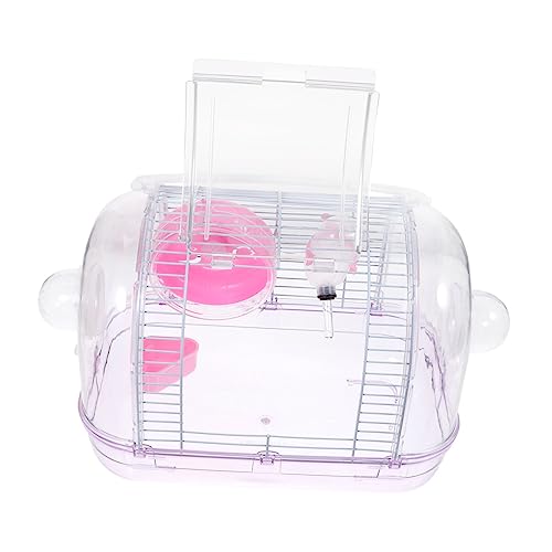 minkissy 1Pc hamster cage rabbit carrier small container bird carrier small plastic containers bunny cages hamster water bottle suitcase Hamster Carrier travel iron animal basic cage von minkissy