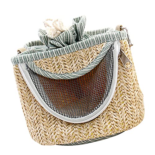 minkissy 1Pc pet take bag wallet small dog carrier Portable Pet Bed portable hamster carrier hedgehog outgoing bag Weaving Hamster Hanging Bag network outdoor suitcase travel von minkissy