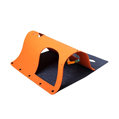 minkissy 1stk Katzentunnel Katze Interaktiv Indoor-spielset Spielzeug Für Kätzchen Katzenspielzeug Mit Katzenminze Kreatives Katzenspielzeug Katzenversteck Multifunktion Gefühlt Filzstoff von minkissy