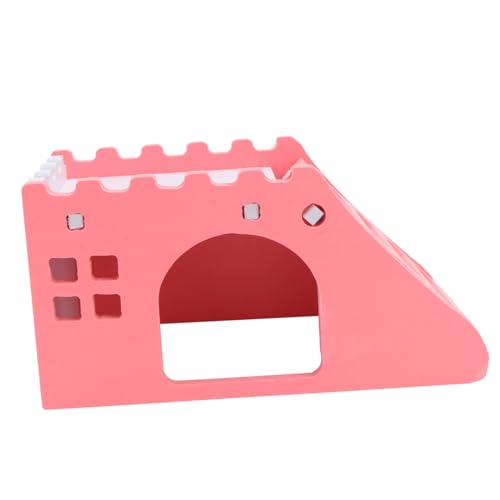 minkissy 1stk Little Pet Staircase Villa Hamsterversteck Hamster Spielplatz Häuser Hamster Holzhütte Kleines Haustierhaus Kleines Tierversteckhaus Doppelter Käfig Hamsterkäfig Hölzern von minkissy