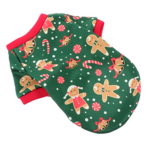 minkissy 1Stk Weihnachtskleidung für Hunde Weihnachtsmann-Anzug großes Hundeshirt Weihnachtshundekostüm Kleider Welpenkostüm Haustier-Festival-Kostüm Weihnachten schmücken Polyester-Vlies von minkissy