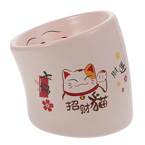 minkissy 1pc Cat Bowl Cat Feeding Dish Pet Kitten Bowl Dish Ceramic Cat Dish Ceramic Water Bowl Cat Feeding Bowls Cat Water Dish Cat Food Bowl Cat Ceramic Tray Tall Feet Dog Plate Ceramics von minkissy