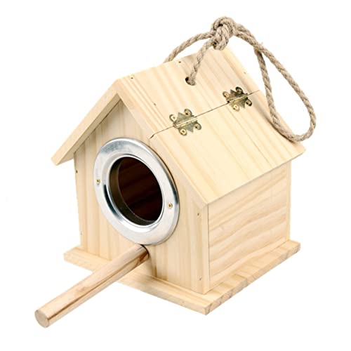 minkissy 1pc Vogel Inkubator Hängende Vogelhaus Taube Häuser Kolibri Haus Große Futterspender Vogel Versteck Halter Lagerung Baum Dekorative Vögel Haustier Liefert Halten Warm Holz Baby Zucht Käfig von minkissy