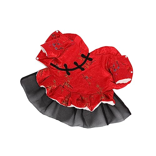 minkissy 1stk Formelle Kleidung Outfits Haustierzubehör Haustierkleid Hunderock Welpenrock Hundekleid Warm Halten ädchen Cheongsam von minkissy