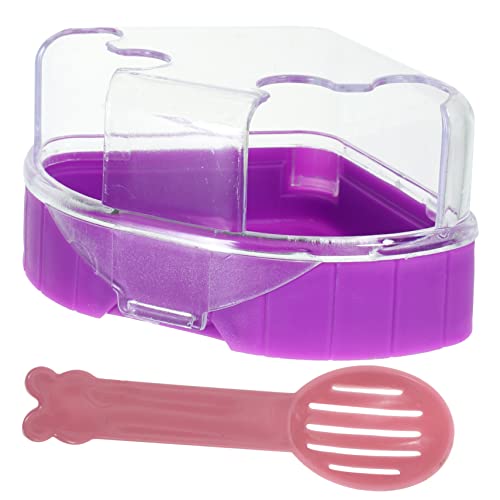 minkissy 1stk Hamster Badekäfig Mit Schaufel Haustier Sandbad Töpfchen Sandraum Hamster Ecke Toilette Tablett Hamster Badezimmer Saunatoilette Mit Schaufel Kleiner Mülleimer Riese Liebhaber von minkissy