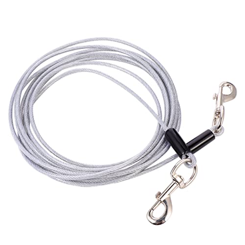 minkissy 1stk Hundeleine Mit Draht Kragen Binden Campingausrüstung Für Hunde Hundeläufer Kabel C-Kabel Hundeläufer Für Hund Anbinden Hunde-erdspieß Camping-ausrüstung Stahldraht Verlängern von minkissy