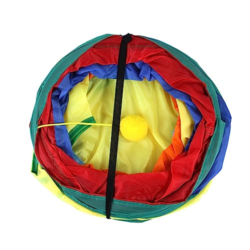 minkissy 1stk Katzenrassel Aus Papier Tunnel Stoffhütte Tunnelspielzeug Lustiges Kätzchenspielzeug Tunnelröhre Für Kleintiere Katzentunnel Katze Spielt Rasselpapier Polyester Baumwolle von minkissy