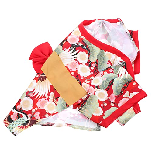 minkissy 1-Teilige Kleidung Für Haustiere Japanischer Hunde-Kimono Hunde-Santa-Kostüm Welpen-Pullover Kleine Hundejacke Katzen-Kimono-Kostüm Hunde-Kimono-Outfit von minkissy