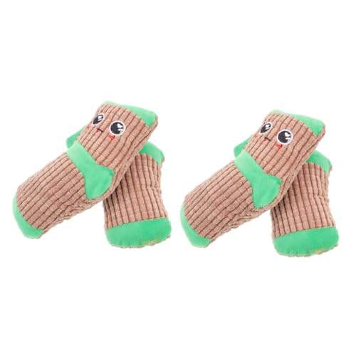 minkissy 2 Paar Spielzeug Haustiere Socken Outdoor-spielsets Hunde Quietschende Socke Vokalisierende Hundesocke Cartoon-socken Welpe Hund Quietscht Hündchen Indoor-Hund Plüsch von minkissy