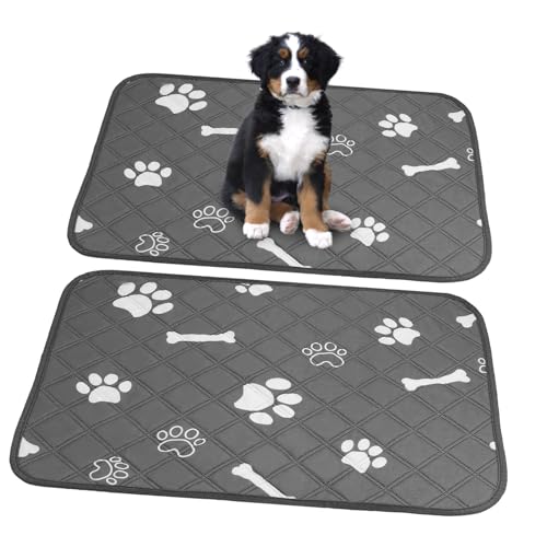 minkissy 2 STK Hunde-wickel Polster Hundematte Für Futter Und Wasser Hunde-PIPI-Pads Für Pinkelpads Für Welpen Wiederverwendbare PIPI-Pads Für Hunde Stoffunterlage Gewaschen Polyester von minkissy