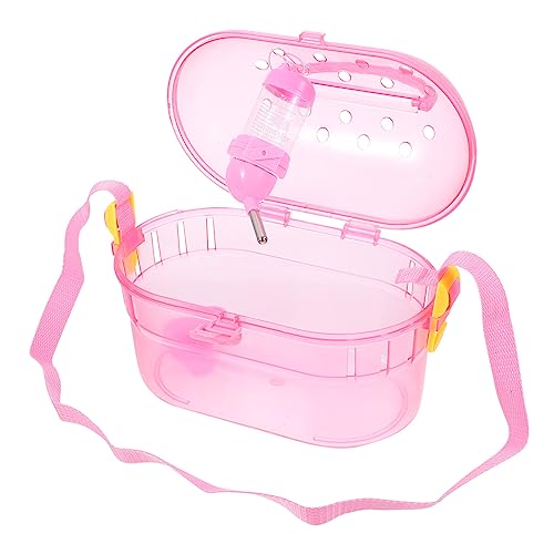 minkissy 2 Sätze Hamsterkäfig Käfig Für Kaninchen Hamster-reisetransporter Hamster-Outdoor-Fall Hasenkäfige Tragbares Bad Tragbarer Hamsterträger Tragetasche Container Gewidmet Reisen Abs von minkissy