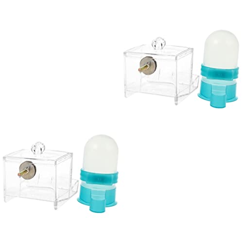 minkissy 2 Sets Feeder Trinker Kunststoff Behälter Spender Behälter Wasserspender Clear Bird Feeder DIY Hühnerfutterstation Kit Durchsichtiger Behälter Huhn Wasser Becher Käfig Futterregal Papagei von minkissy