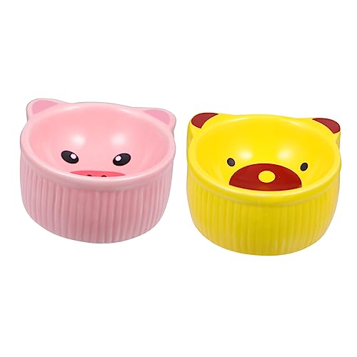 minkissy 2 stücke Hamster Keramik schüssel Keramik Hamster schüssel Keramik Hamster fütterschale kleine Hamster trinkschale Chinchilla futternapf Kaninchen futternapf tierfutter behälter heu zu von minkissy