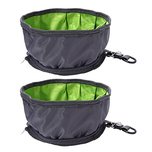 minkissy 2 stücke Hund Feeder Tragbare Hundenapf Zusammenklappbare Hundenapf Hund Wasserflasche Outdoor Wandern Schüssel Futter Futternapf Wassernapf Welpenbedarf Outdoor Hundenapf Katzenfutter von minkissy