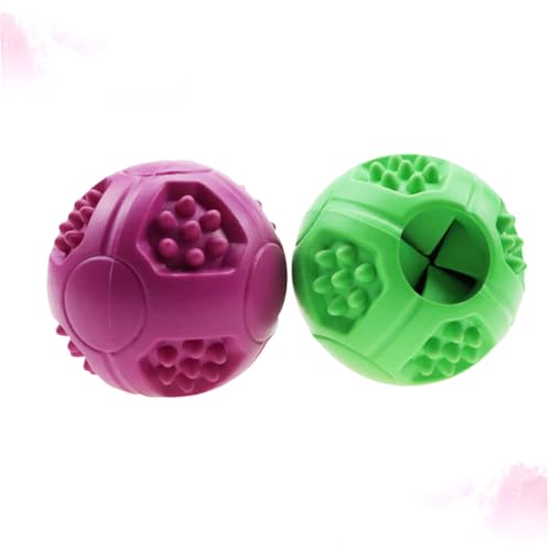 minkissy 2 stücke Pet Supplies Pet Stuff Pet Items Pet Supply Pädagogisches Spielzeug Gummi Leaking Food Ball Spielzeug Molar Spielzeug Lebensmittel Spielzeug Haustier Spielzeug Gummi Ball Haustier von minkissy